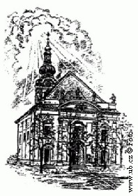 Kresba kostela Panny Marie